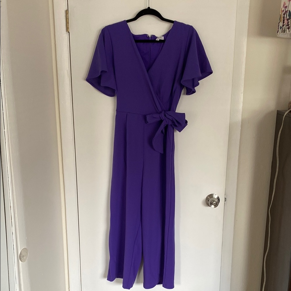 Tahari ASL Purple Jumpsuit